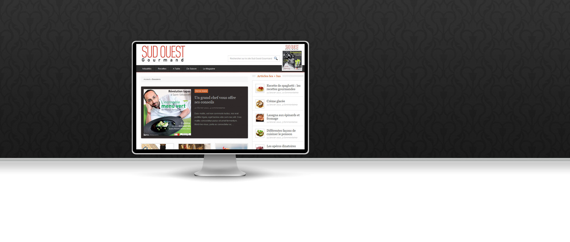 Sud Ouest Gourmand projet site web internet